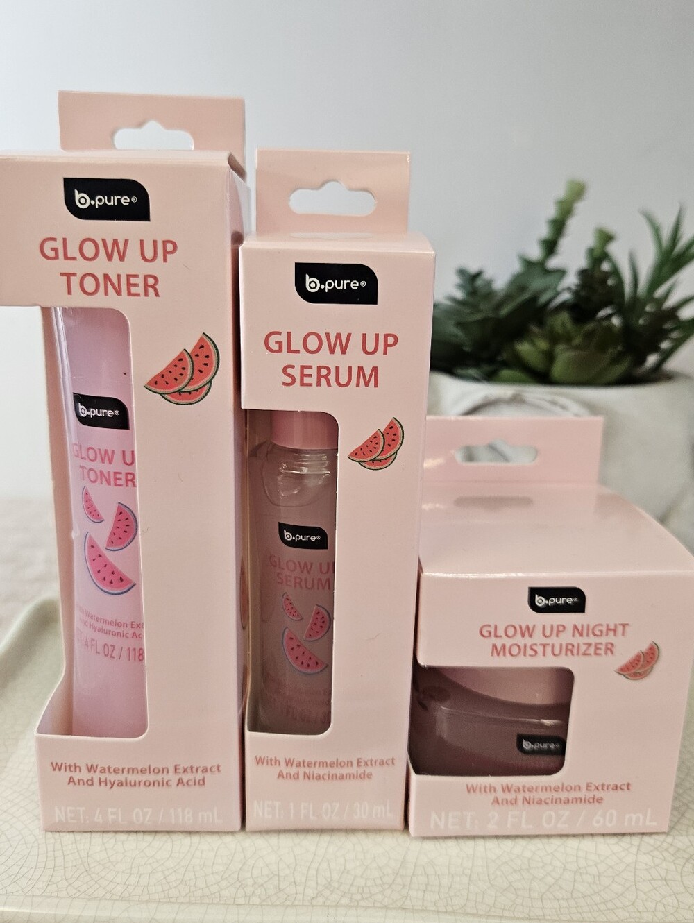 B.pure Glow Up Watermelon Skincare Line Collection 3 PC